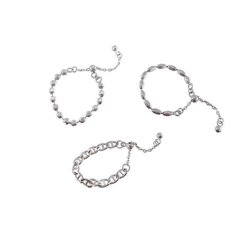 Современное корейское регулируемое серебряное кольцо, разработанное для женщин с модными деталями