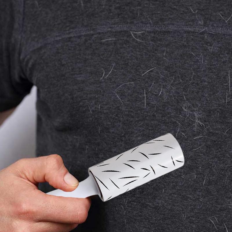 Валик для удаления ворса со сменными насадками, липкий валик для удаления ворса для шерсти домашних животных, собачьей шерсти, чистки дивана от пыли, клейкий ролик разрывного типа