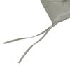 2 Piece Set Seat Cushions 98 X 50 Cm Chair Cushions With Ties Fabric Cover 8 Cm Thick Light Gray