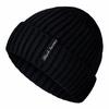 High Quality Black Human Label Winter Hat Add Fur Lined Warm Beanie Hat Stylish Knitted Hat For Men Women Ski Sports Winter Cap