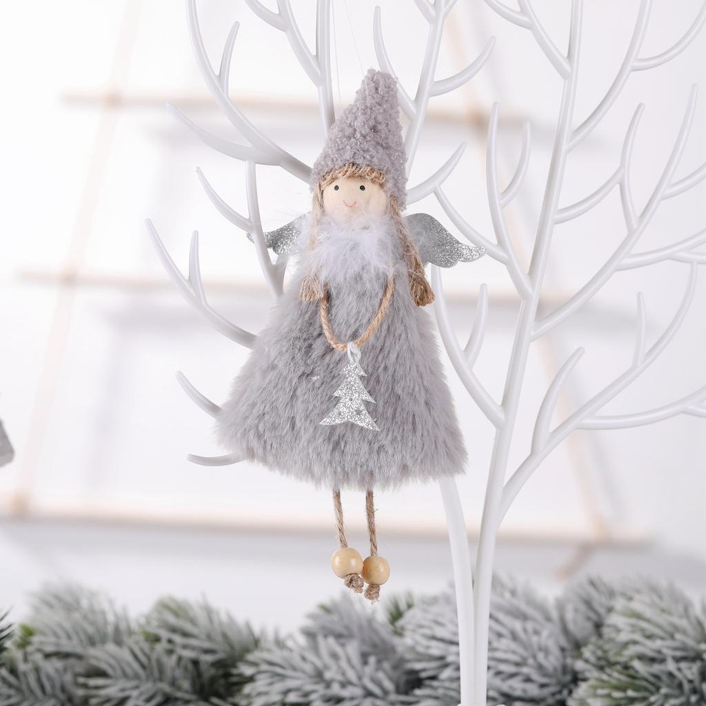 Lovely Christmas Angel Plush Doll Hanging Pendant Christmas Decoration for Home Christmas Tree Decorations Xmas New Year Gifts