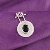 Oval Black Onyx Stone Sterling Silver Birthday Gift Wedding Boho Pendant Jewelry PP-57-21