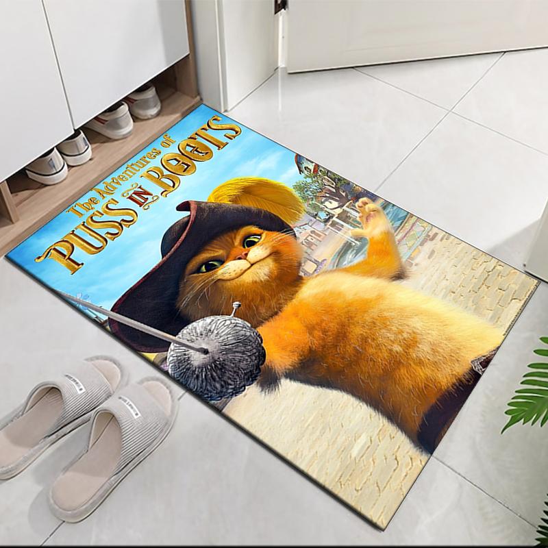 Puss In Boots Printed Carpetrugfor Office Chair Living Room Bedroom Kitchen Room Decor Gifts
