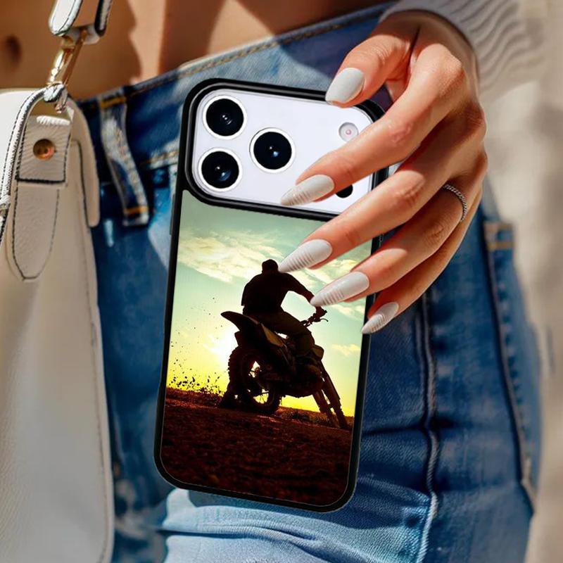 Чехол для телефона для мотоцикла Мотокросс Спортивный чехол для iPhone 17 Air 14 15 13 12 Max Чехол для Apple 16e 11 Pro Max Plus Coque