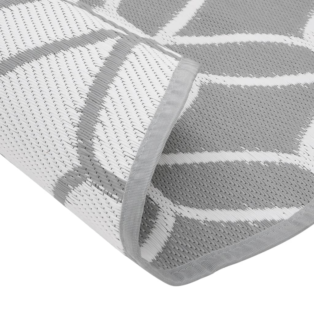 Outdoor Rug ARAKIL Grey Ø160 cm PP