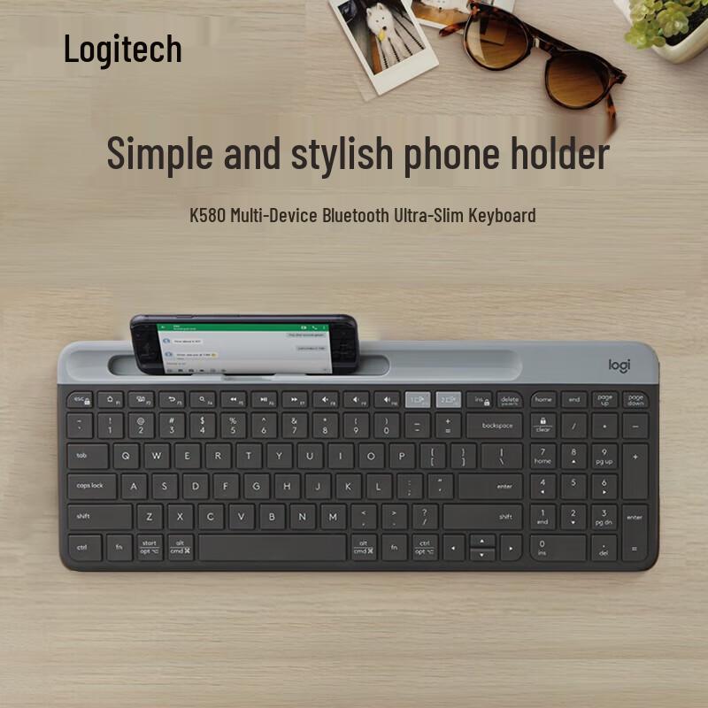 Беспроводная клавиатура Logitech K580 Slim для работы с несколькими устройствами