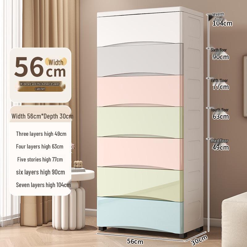 Пластиковый шкаф для хранения с пятью ящиками для организации дома