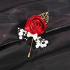 Party Romantic Groom Imitation Pearls Groomsman Bridal Corsage Boutonniere Bouquet Brooch Pin