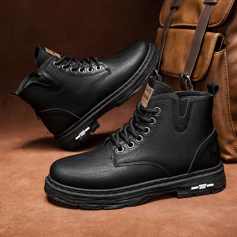 Роскошные мужские ботильоны, ретро-британские высокие мужские ботинки, модная высококачественная кожаная обувь 2024 года, новые мужские мотоциклетные ботинки для активного отдыха