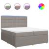 Maison Exclusive - Sommier à lattes de lit avec matelas Taupe 200x200 cm Tissu