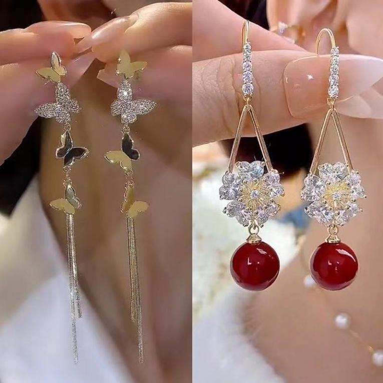 Серьги с кисточками-бабочками, летние нишевые дизайнерские серьги, темперамент, новые серьги 2024 года