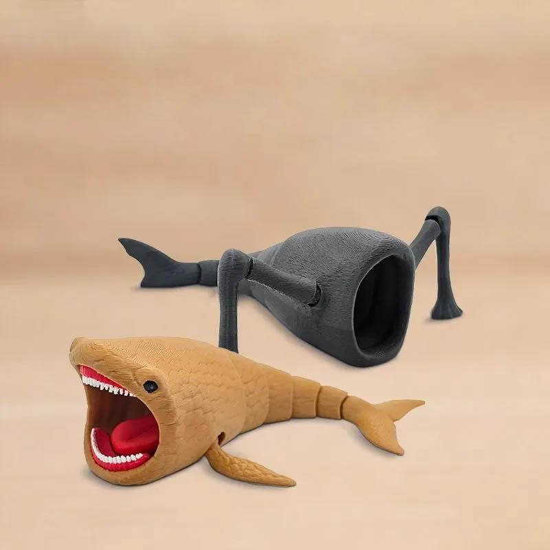Новая 3D-печатная кукла глубоководной рыбы, забавная фигурка-модель, настольное украшение для дома, милый подарок для детей и взрослых