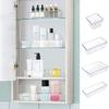 Transparent Drawer Storage Box Clear Acrylic Drawer Organizer Drain Holes Drawer Storage Tray Stackable Storage Bin