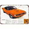 1970 Plymouth Hemi Cuda Ретро Металлическая Настенная Вывеска Винтажный Декор Гаража 12x8 Дюймов Жестяная Вывеска Бар Мужская Берлога Паб