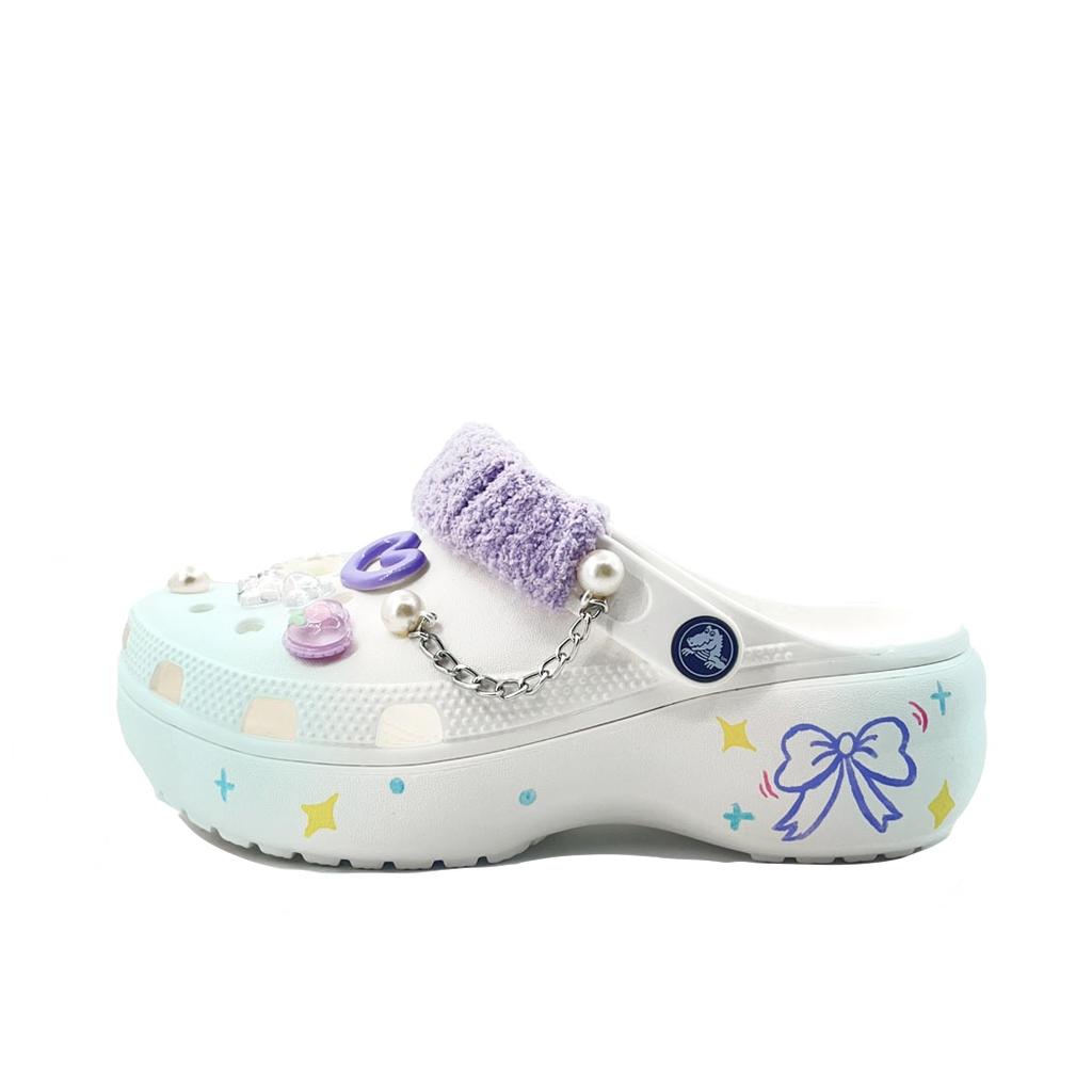Crocs Классические клоги на платформе EVA Удобные и стильные Простые Повседневные Личность Комфортные Туфли с отверстиями Унисекс Зеленый