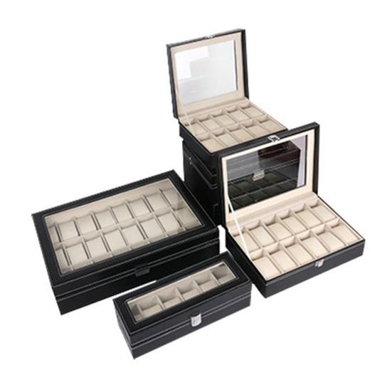 6/10/12/20 слотов, ящик для хранения наручных часов из искусственной кожи, витрина-органайзер