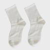JK Spring/Summer Curled Women's Mid-Tube Cotton Socks – Trendy, Thin, Soft, Cute Japanese Style, Pure White
