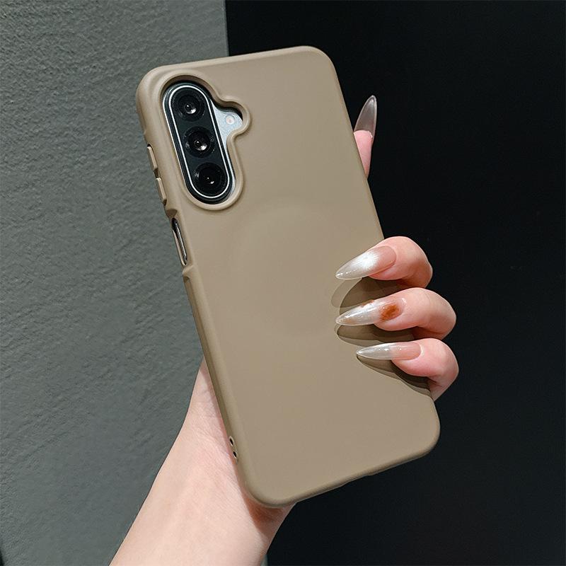 Samsung A17 Магнитное Поглощение Премиальный Силиконовый Чехол для Телефона