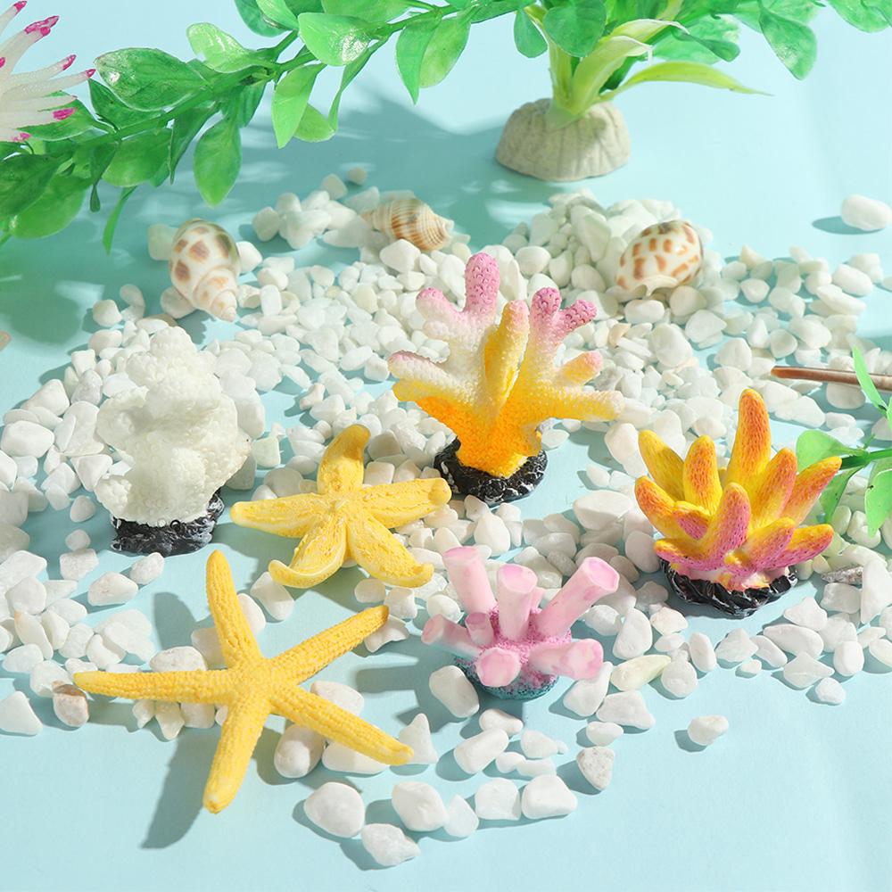 Aquarium Decor Fairy Garden Landscape Making Artificial Coral Simulation Starfish Resin Reef Rock