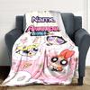 Custom Name Powerpuff Girls Adventure Party Blanket For Couch Bed Plush Cozy Fuzzy Blanket Super Soft Warm Blankets For Fall And Winter 0916297