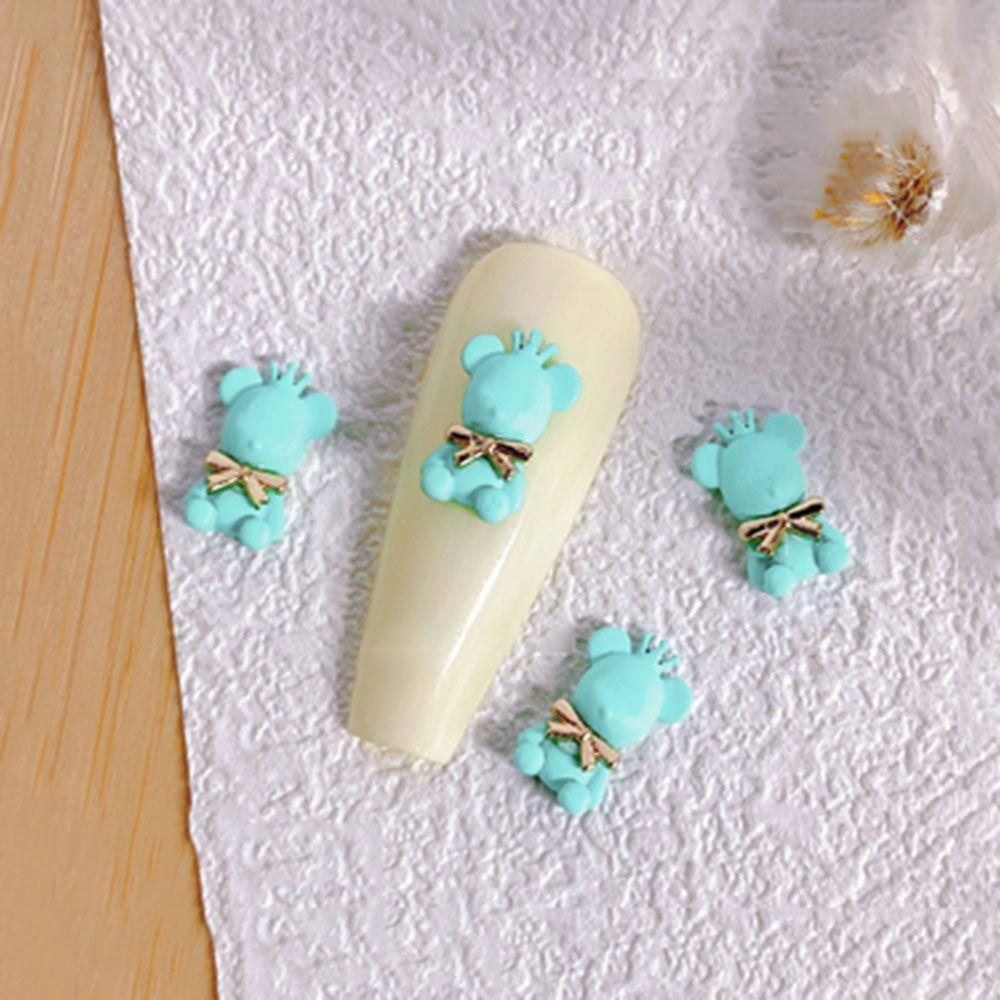 Resin Manicure Cartoon Nail Jewelry Bear Nail Decoration Nail Art Ornaments 3D Nail Art Charms