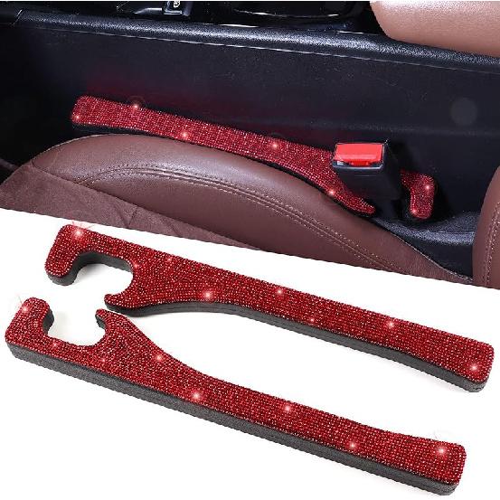 Briwill Bling Car Seat Gap Filler, 2 Pack Universal Fit For Car SUV Truck Handmade Crystal Rhinestone Diamond Car Gap Filler Bling Car Accessories