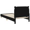 Kids Bed Frame with Headboard Black 90 x 200 cm Fabric