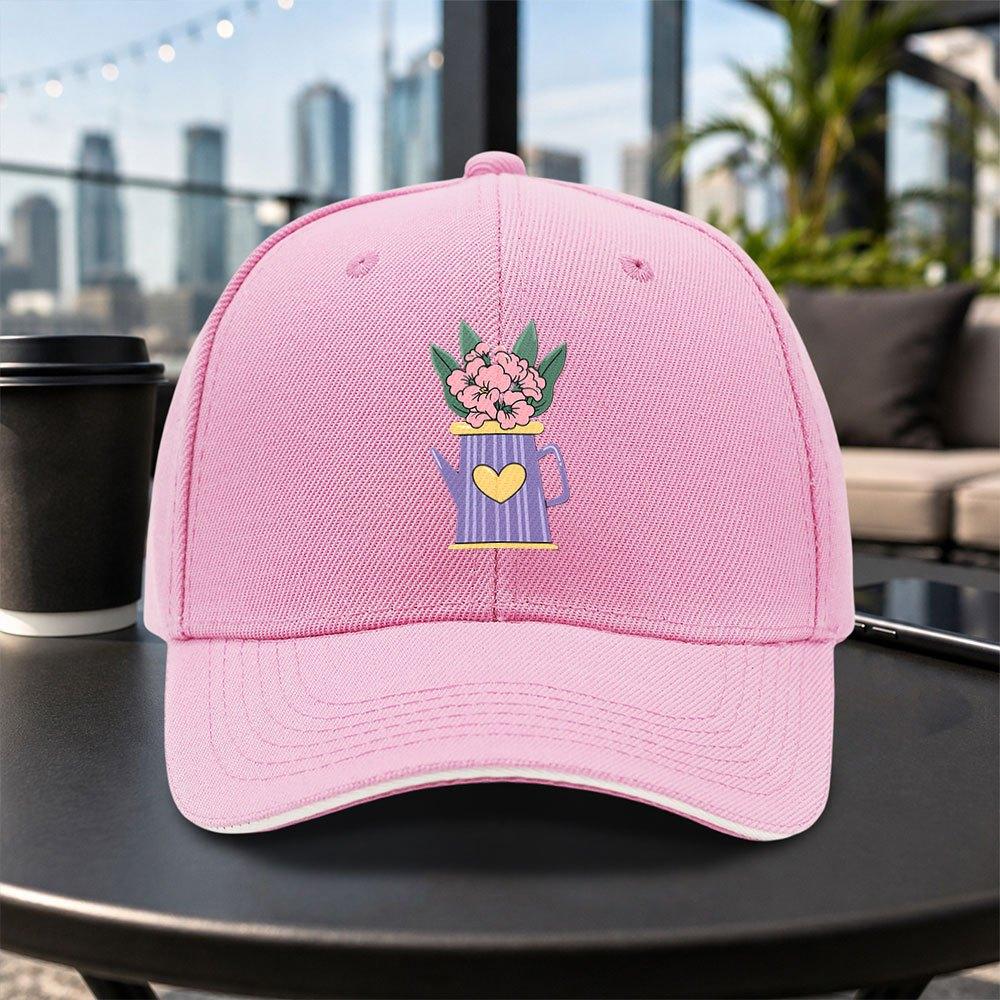 Heart Shower Pattern Baseball Cap Unisex Adjustable Duckbill Cap Lightweight Casual Hat for Travel Parties Daily Wear