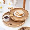 Тарелка для еды ручной работы, круглый деревянный поднос для ресторана отеля, украшение, десертная тарелка, закуски, чайная тарелка, японский стиль, всякая всячина, аксессуары