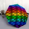 1pc Pixel Art Automatic Folding Umbrella - 8-Rib Automatic Open/Close, Large Canopy Birthday Festival Gift yy251217136