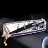 Кисточки Хрустальные Зеркало Заднего Вида Автомобиля Аксессуары для Салона Блестящие Стразы Бабочка Украшение Зеркала Автомобиля Для Женщины