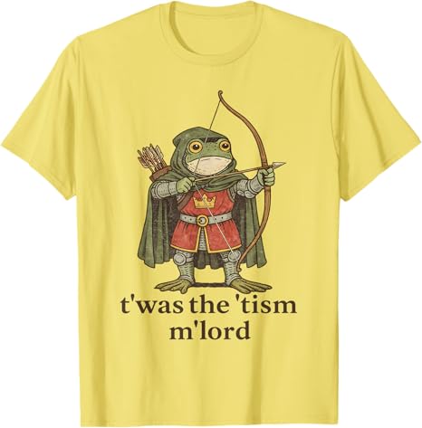 TWAS The Tism M Lord Frog Футболка Awareness Autism Twas The Tism MLord Frog Волшебник Tism Саркастическая Шутка Эстетичное Высказывание Футболка