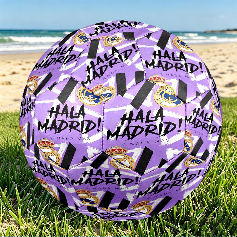 Футбольный мяч Real Madrid, размер 5, с принтом, из износостойкого полиуретана, для матчей, тренировок и ежедневной практики, подарок на день рождения для футбольных фанатов
