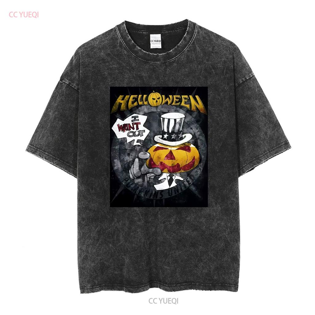 HELLOWEEN 2018 Pumpkins United World Tour Футболка Средняя Я ХОЧУ ВЫЙТИ концерт винтажная Стиль стритвир Поношенная Растянутая