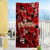 Rose Customize Your Name Beach Towel Super Soft & Absorbent Perfect for Traveling Yoga Camping and Swimming
