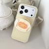 3D Мультяшный Желтый Хлебный Магнит в Горошек для iPhone 17 Pro Max и Чехла для Телефона Apple 16