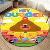 Hey Duggee Round Area Rug,Carpet Rug for Living Room Bedroom Sofa Playroom Decor,Non-slip Floor Mat