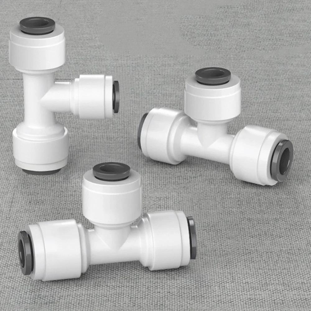 Тройник редукционный 3/8" 1/4" на 3 выхода, пищевой POM, быстроразъемный соединитель для аквариума, системы фильтрации воды RO, системы обратного осмоса
