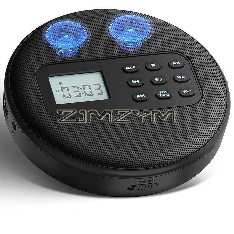 1Set Portable CD Player With Speakers Rechargeable Walkman CD Player With Headphones Discman With USB CD/MP3/WAM Playable