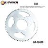 LINGQI Pit Dirt Bike Motorcycle T8F Front Rear Chian Sprocket 36T 54T 64T Teeth ATV Chain Gear Plate for Mini Pocket Bike Moto