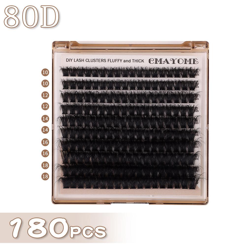 Dense D-Song Single-Cluster False Eyelashes 10-18Mm Daily Natural Curling Diy Segmented Grafting