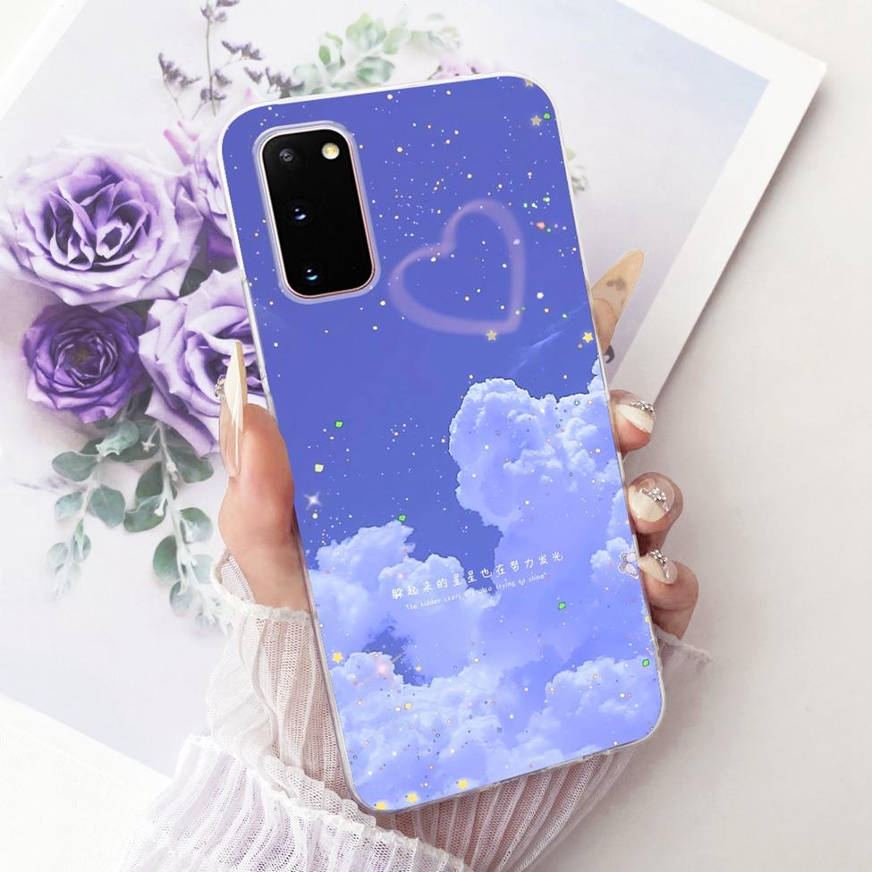 For Samsung S20 Clear Case Cute Cat Fashion Butterfly Funny Painted Funda For Samsung Galaxy S20 SM-G980 SM-G980F Phone Casing