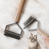 Wooden Handle Dog Shedding Comb Professional Cat Hair Cleaning Combs Pet Fur Trimmer  Cleaning