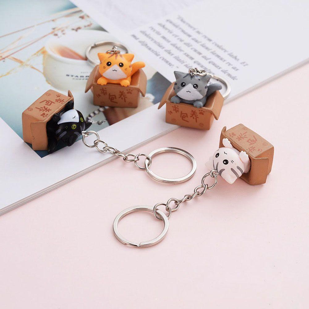 Ornaments Decorations Little Cat Personality Keychain Key Ring Bag Charm Pendant For Men Women