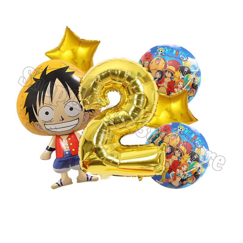 One Pieces Digit 1-10 Balloons Boys Anime Luffy Birthday Decoration Baby Shower Gender Reveal Party Supplies Kids Gift Hot Sales