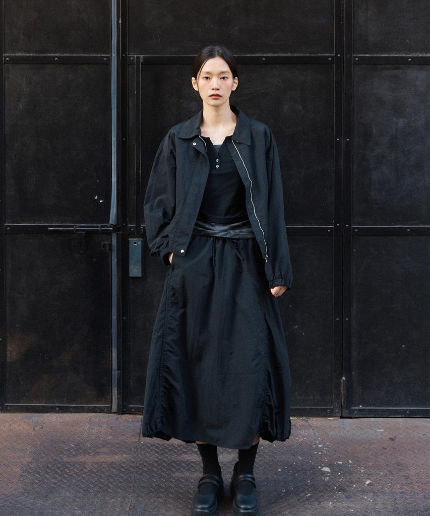 MIXXO Нейлоновая длинная юбка_Miwwhg410C