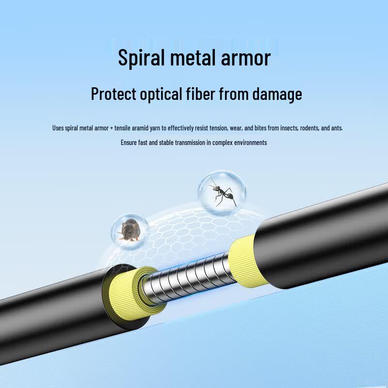 SAMZHE 4-Core Outdoor Tactical TPU Armored Fiber Optic Cable