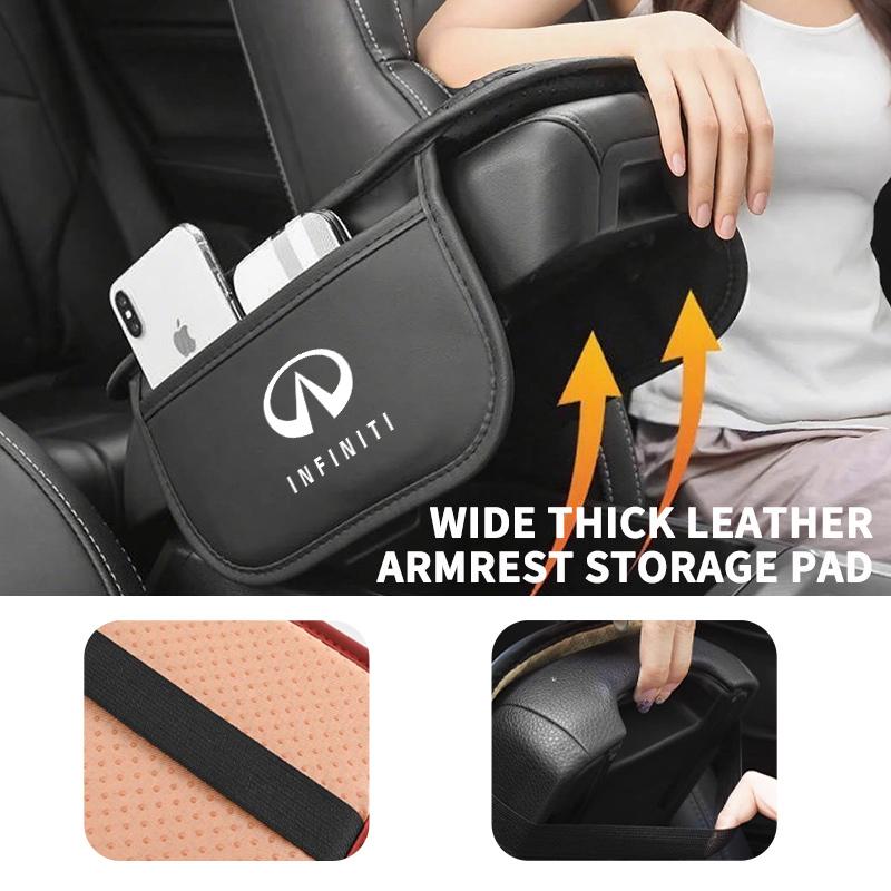Car Armrest Pad Cover Auto Seat Box Wave Protection Cushion For Infiniti FX45 FX50 G25 G35 G37 JX35 Q50L M25 EX35 EX25 EX37 W1