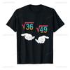 Square Root 36 49 Meme 67 Ice Cream Drip Math Teacher Printed Tshirt New Arrival for Men Short Sleeve Streetwear Unique Tops