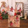 12pcs Christmas Decorations, Wooden Cartoon, Four-square , , Christmas Tree Ornaments